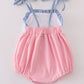 Pink Castle Applique Ruffle Bubble