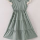 Sage Lace Ruffle Mom Dress