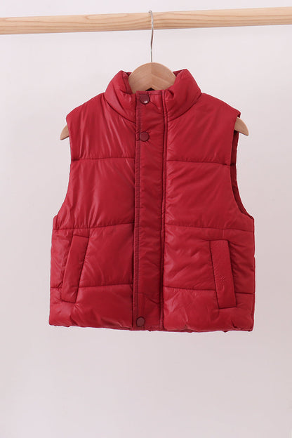 Maroon Mom&Me Puffer Vest