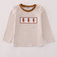 Brown Stripe Duck Embroidery Top