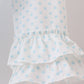 Blue Nativity Embroidery Ruffle Dress Set