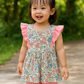 Vintage Floral Print Ruffle Shorts Set