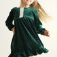 Premium Forest Velvet Lace Girl Dress