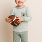 Sage Stripe Football French Knot Pants Set
