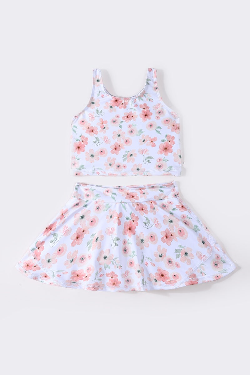 Petal Whisper Print Girl 2Pc Swimsuit