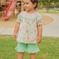 Green Springtime Bloom Smocked Girl Set