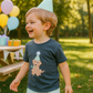 Navy Puppy Birthday Applique Boy Set