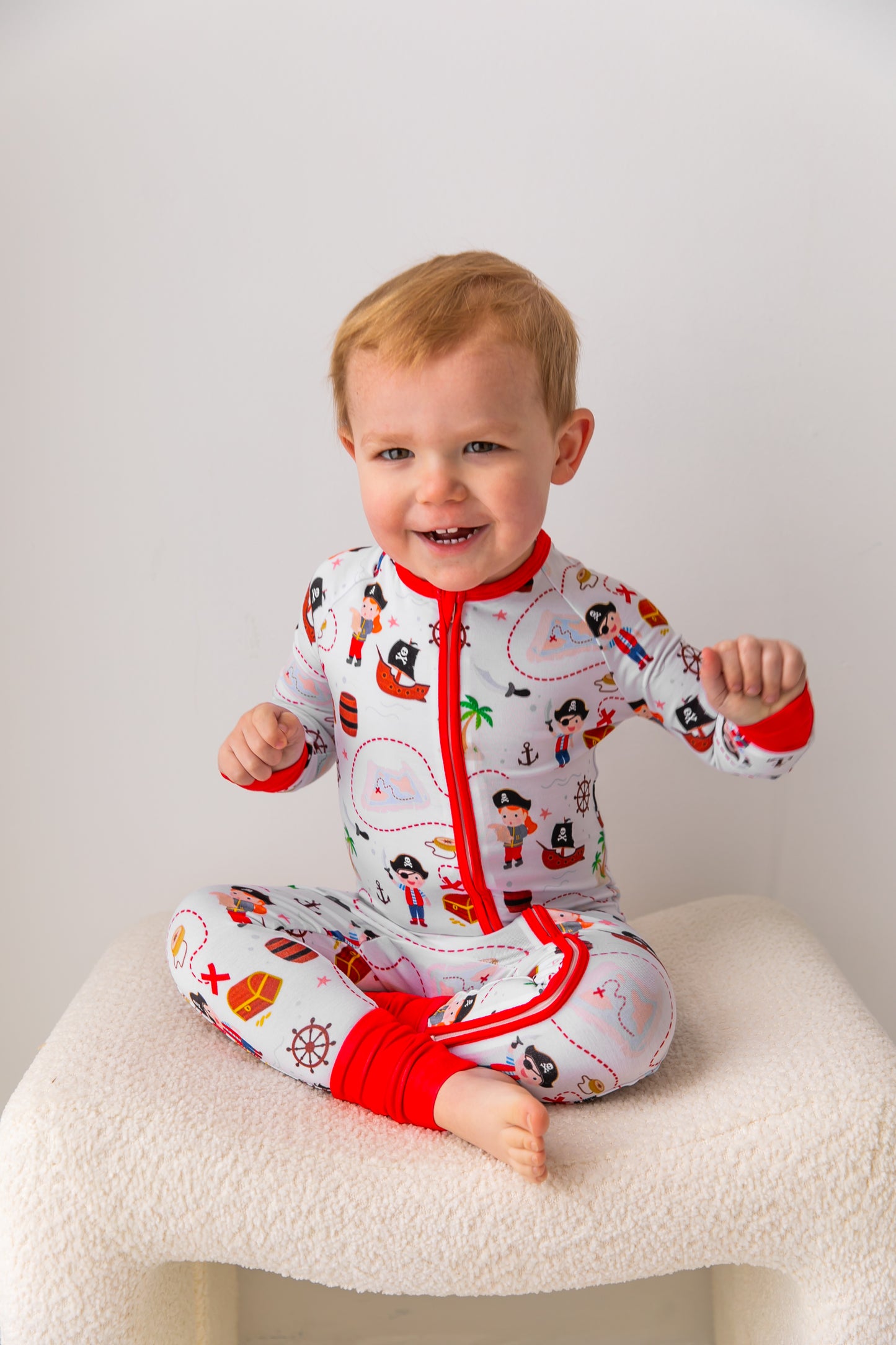 Pirates Treasure Bamboo Convertible Romper