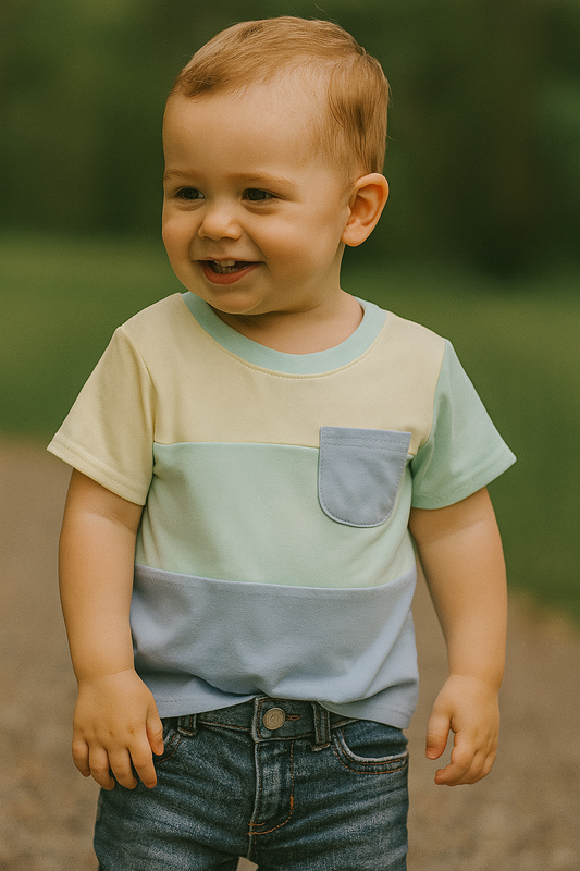 Yellow & Blue Boy Top