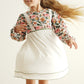 Premium Green Floral Print Swiss Dot Dress
