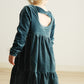 Premium Lake Velvet Tiered Ruffle Dress