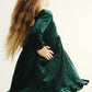 Premium Forest Velvet Lace Girl Dress