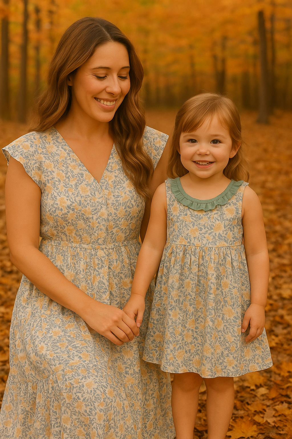 Fall Floral Ruffle Mom & Me Dress