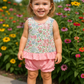 Vintage Floral Print Ruffle Bloomer Set