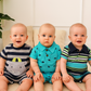Boys in Blue Romper, Set of 3