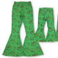 Green Grinch Print Bell Jeans Mom & Me