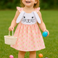Pink Floral Bunny Applique Dress