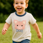 Pig Applique Boy Top