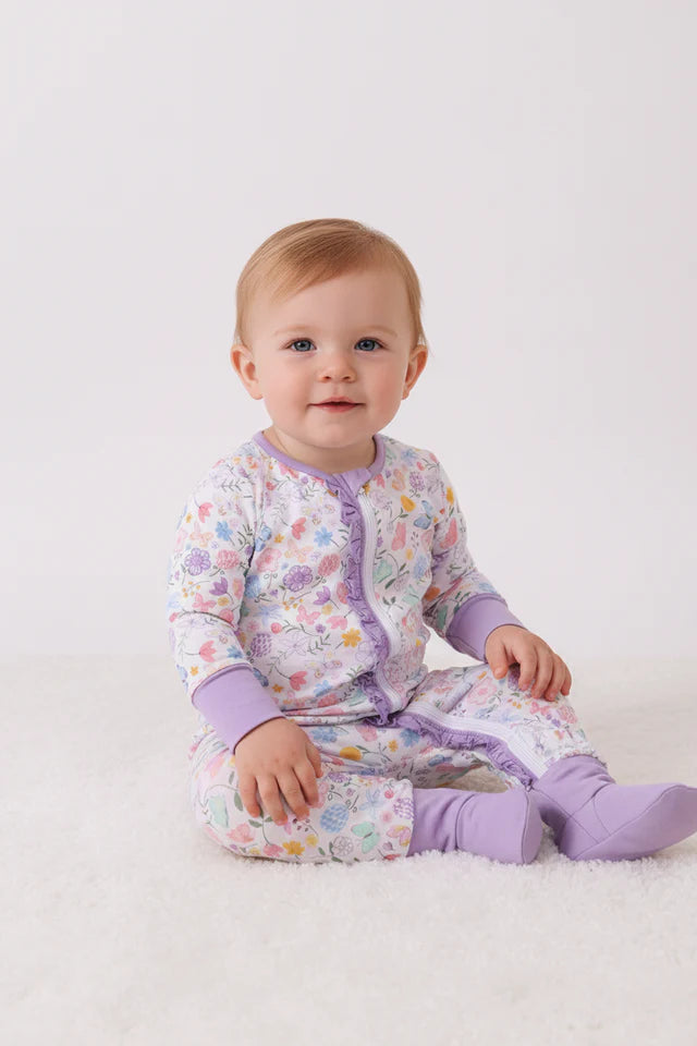 Premium Butterfly Garden Bamboo Romper