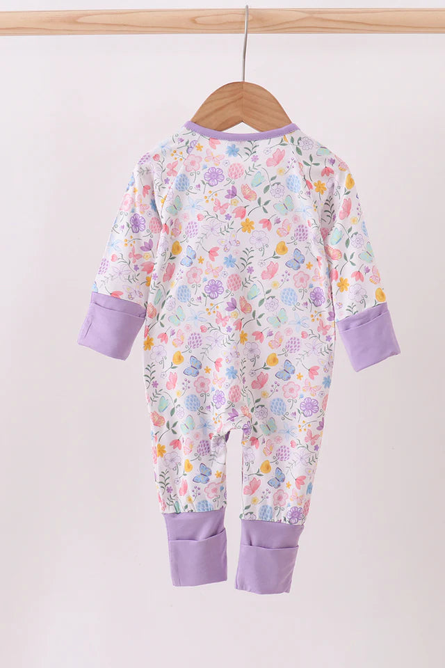 Premium Butterfly Garden Bamboo Romper