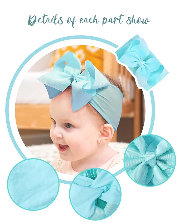 Maddie's Big Bow Headband, 5" Bow Classic, 20 Color Options