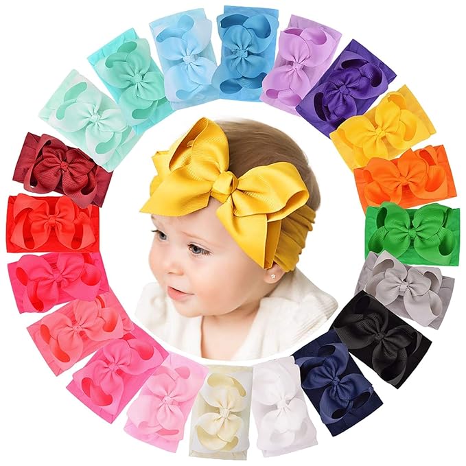 Maddie's Big Bow Headband, 5" Bow Classic, 20 Color Options