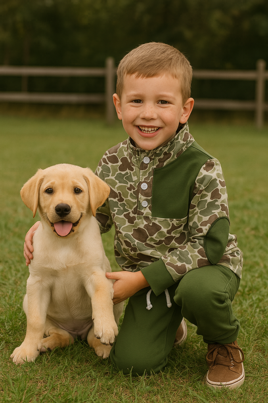 Camouflage Print Pants Set