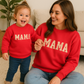 Red Mama&Mini Applique Fleece Mom&Me Sweatshirt