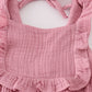 Premium Purple muslin ruffle shorts set