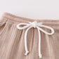 Premium Beige Muslin Boy Shorts Set