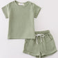 Premium Sage Muslin Boy Shorts Set