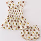 Premium Organic Muslin Floral Smocked Baby Set