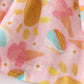 Premium Pink Muslin Sun Ice Cream Smocked Baby Set