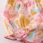 Premium Pink Muslin Sun Ice Cream Smocked Baby Set