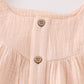 Premium Apricot Muslin Bow Shorts Set