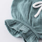 Premium White Muslin Ruffle Baby Set