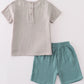 Premium Gray Muslin Boy Shorts Set
