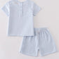 Premium Sky Muslin Boy Shorts Set