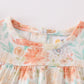 Premium Floral Leaves Muslin Ruffle Baby Set