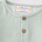 Premium Sage Muslin Stripe Boy Shorts Set