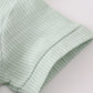 Premium Sage Muslin Stripe Boy Shorts Set