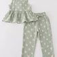 Premium Sage Muslin Daisy Girl Set