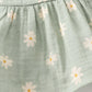 Premium Sage Muslin Daisy Girl Set