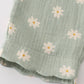 Premium Sage Muslin Daisy Girl Set