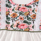 Premium Green Floral Print Swiss Dot Dress