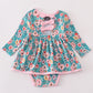 Premium Green Floral Print Girl Bubble
