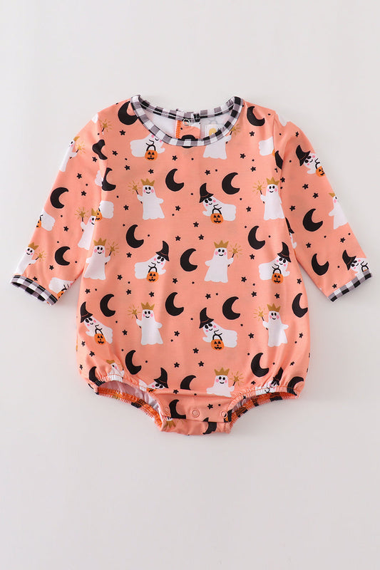 Premium Orange Halloween Ghost Baby Bubble