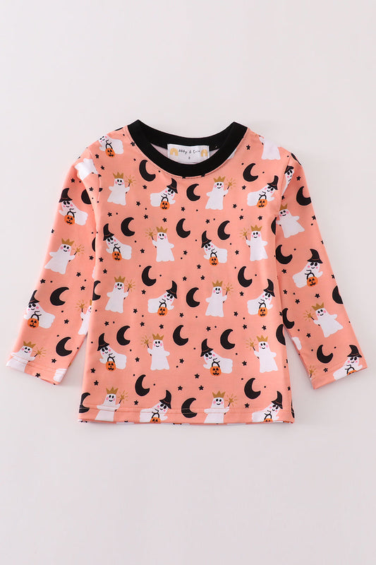 Premium Orange Halloween Ghost Top
