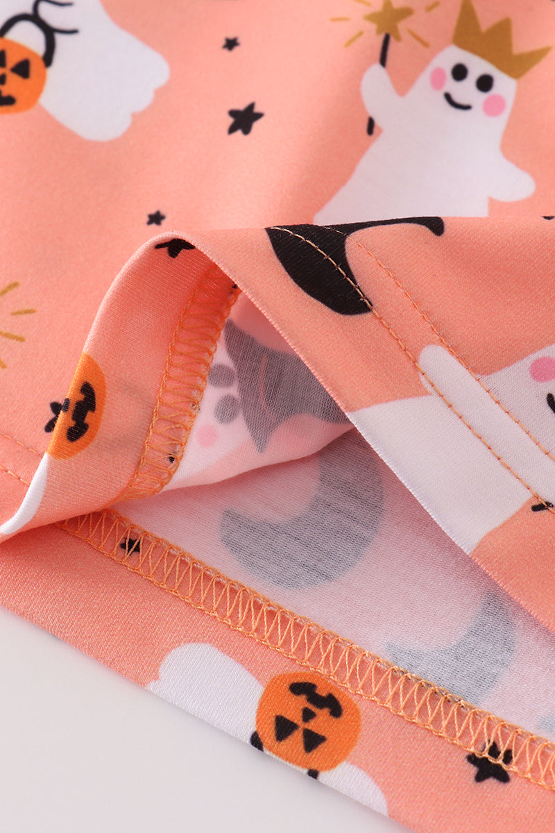 Premium Orange Halloween Ghost Top