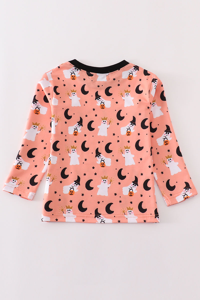 Premium Orange Halloween Ghost Top
